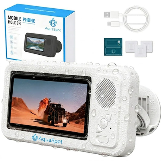 AquaSpot: Case/Bocina Para La Ducha